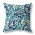 Homeroots 16 in. Springtime Indoor & Outdoor Throw Pillow Bright Blue & Turquoise 414604